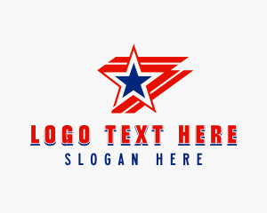 American - American Star Election logo design