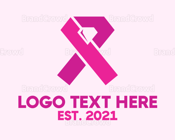 Pink Diamond Ribbon Logo