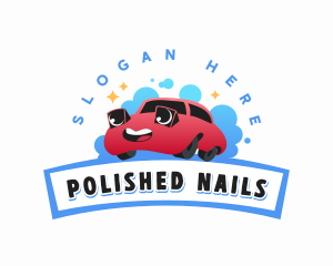 Car Wash Cartoon logo design