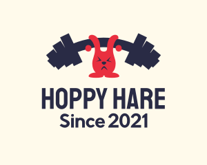 Bunny Fitness Weightlifting logo design