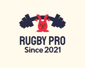 Monster - Bunny Fitness Weightlifting logo design