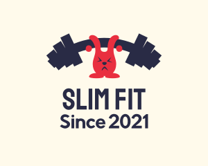 Bunny Fitness Weightlifting logo design