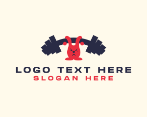 Gym - Bunny Fitness Weightlifting logo design