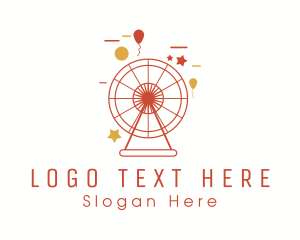 Booth - Amusement Park Ferris Wheel logo design