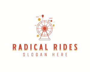 Amusement Park Ferris Wheel logo design