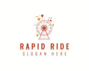 Amusement Park Ferris Wheel logo design