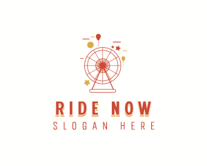 Amusement Park Ferris Wheel logo design