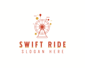 Amusement Park Ferris Wheel logo design