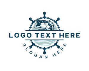 Coastal - Fish Port Helm logo design