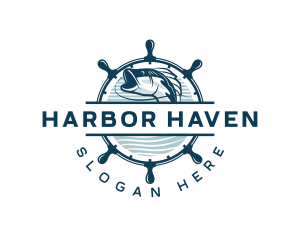 Fish Port Helm logo design