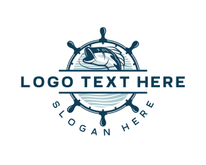 Ocean - Fish Port Helm logo design