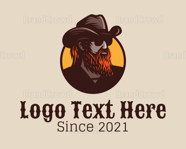 Cowboy Man Character Logo