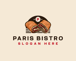 Pepperoni Roll Sandwich logo design