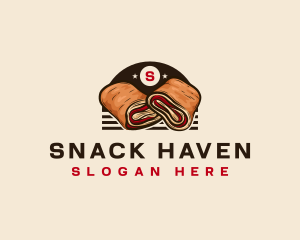 Pepperoni Roll Sandwich logo design