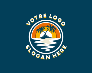 Island Vacation Beach Logo