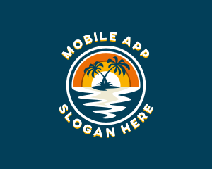 Island Vacation Beach Logo