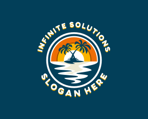 Tour Guide - Island Vacation Beach logo design