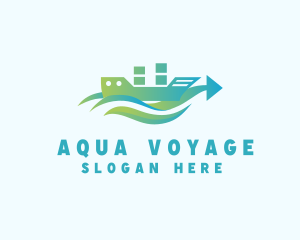 Cargo Ship Arrow logo design