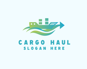 Cargo Ship Arrow logo design