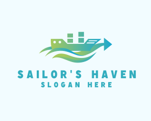 Cargo Ship Arrow logo design