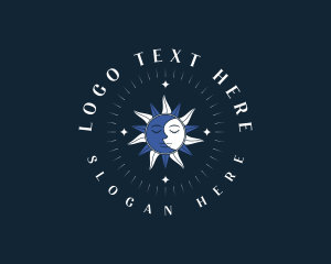 Mystical Moon Sun logo design