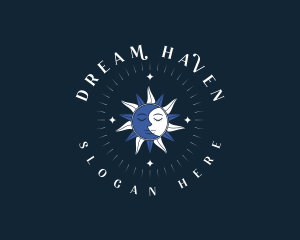 Mystical Moon Sun logo design