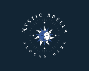 Mystical Moon Sun logo design