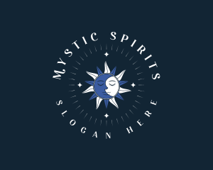 Mystical Moon Sun logo design