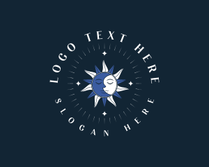 Night - Mystical Moon Sun logo design