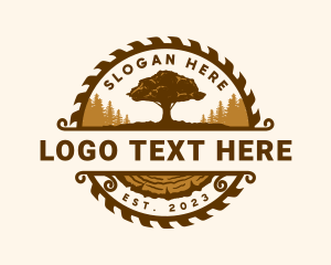 Woodwork - Tree Woodwork Sawmill logo design