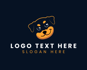 Rottweiler - Smirking Pet Dog logo design