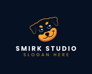 Smirk - Smirking Pet Dog logo design