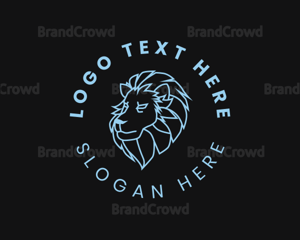 Wild Lion Feline Logo