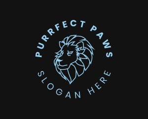 Wild Lion Feline logo design