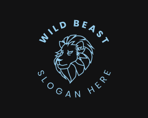 Wild Lion Feline logo design