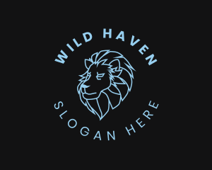 Wild Lion Feline logo design