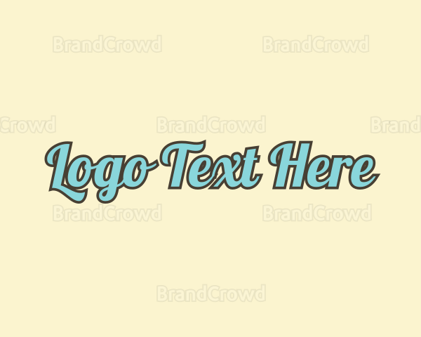 Simple Retro Cursive Logo