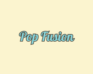 Pop - Simple Retro Cursive logo design