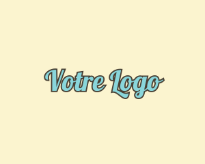 Wordmark - Simple Retro Cursive logo design