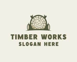 Lumberjack Wood Carpentry logo design