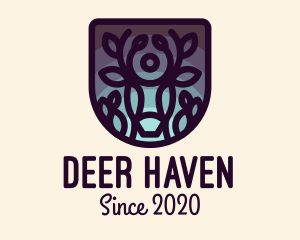 Deer Twilight Shield logo design