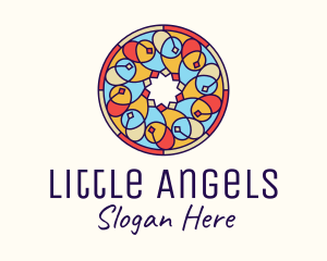 Stained Glass - Festive Round Stained Glass logo design