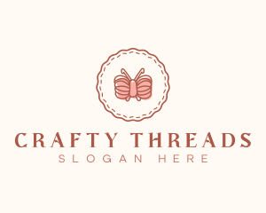 Butterfly Yarn Wool logo design