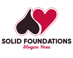 Twin Hearts Valentine  logo design