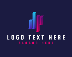 Gaming - Modern Letter DP Tech Company logo design