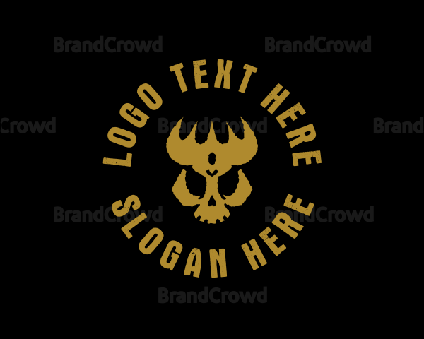 Crown Skeleton Skull Logo