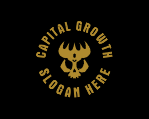 Crown Skeleton Skull Logo