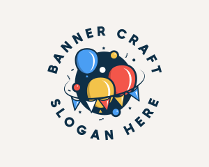 Party Balloon Banner logo design