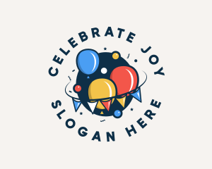 Occasion - Party Balloon Banner logo design