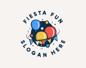 Party - Party Balloon Banner logo design